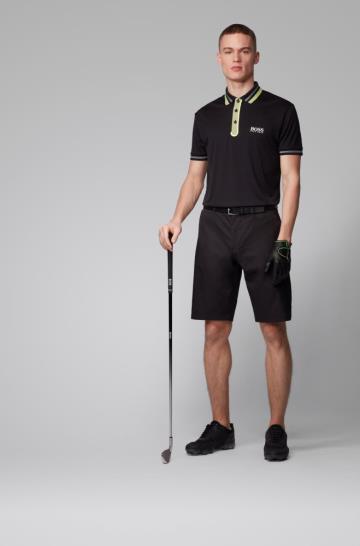 Koszulki Polo BOSS Golf Czarne Męskie (Pl00967)